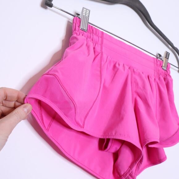 LULULEMON Hotty Hot Short II Pink Highlight 2.5" Brief Lined Running Women's 4 - Picture 4 of 8